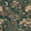 550x550-15856.jpg Unyqoos® Donkergroen zelfklevend behang met bloemen en pauwen voor diverse ruimtes