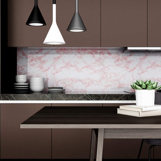 550x550-15879.jpg Unyqoos® Roze Zelfklevende Marmerfolie voor Meubels en Interieurdecoratie, roze