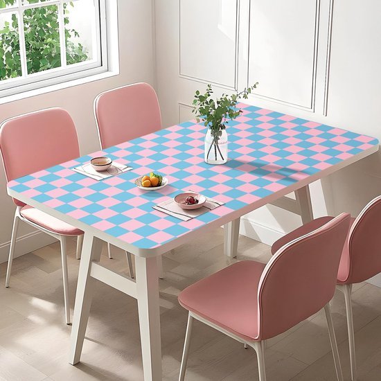 550x550-15902.jpg Unyqoos® Waterdicht zelfklevend schaakbordpatroon behang voor kleurrijke kinderkamer