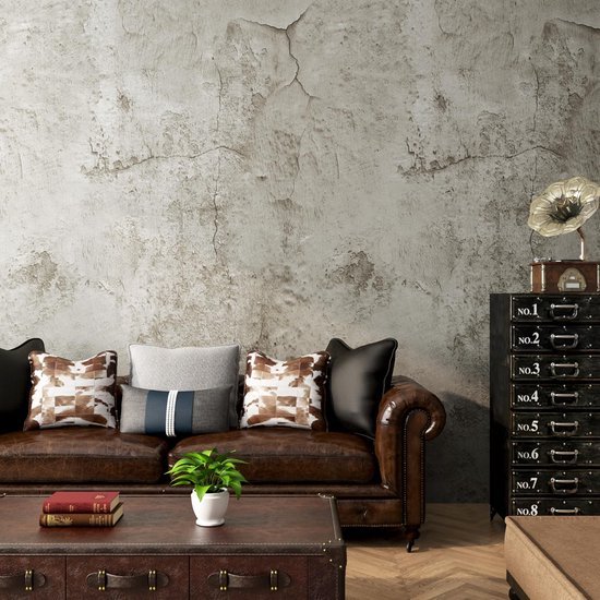 Unyqoos® Zelfklevende wandfolie in betonlook voor veelzijdig interieurdesign
