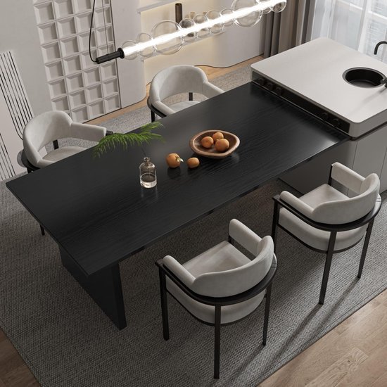 Unyqoos® Zelfklevende Meubelfolie in Houtlook voor Diverse Oppervlakken - Mat Zwart 30 x 200 cm
