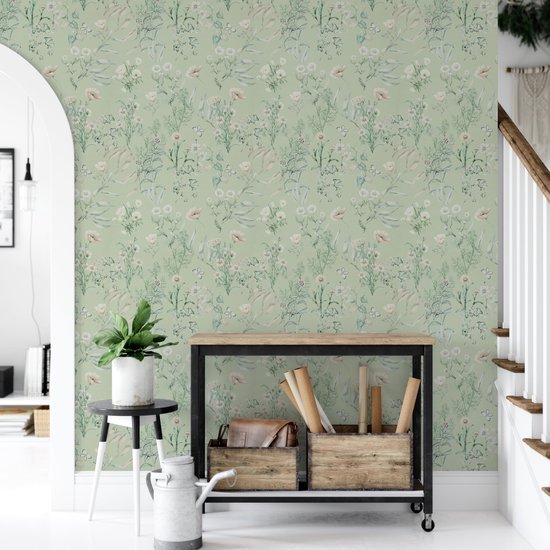 550x550-15959.jpg Unyqoos® Stijlvol zelfklevend vinylbehang met bloemenmotief voor elke ruimte 44,5 x 500 cm