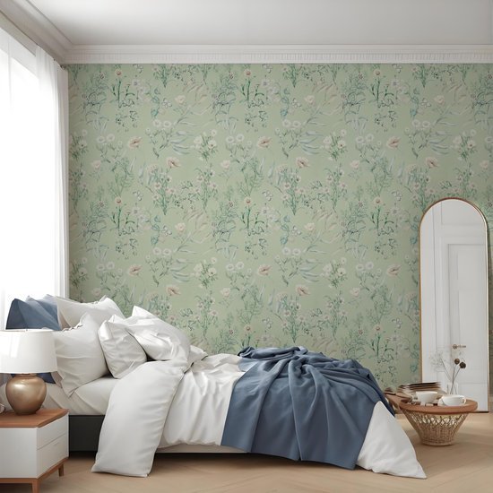 550x550-15961.jpg Unyqoos® Stijlvol zelfklevend vinylbehang met bloemenmotief voor elke ruimte 44,5 x 500 cm