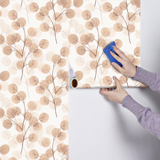550x550-15994.jpg Unyqoos® Zelfklevend bloemenbehang met oranje en roze patronen voor stijlvolle interieurs