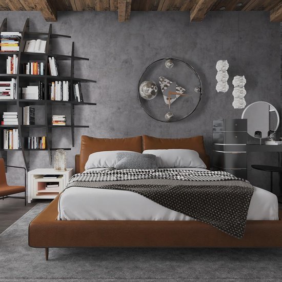 Unyqoos® Zelfklevende Vinyl Meubelfolie met Industriële Betonlook voor Interieurdecoratie, 40 x 300 cm, Donkergrijs