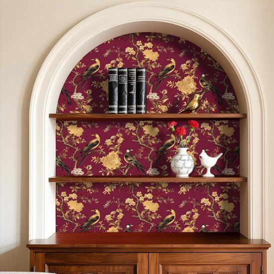550x550-16070.jpg Unyqoos® Zelfklevende decoratieve folie met bloemenpatroon voor meubels en wanden