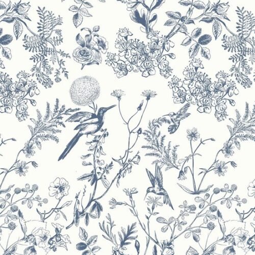 Unyqoos® Decoratief zelfklevend vinyl behang met bloemen en vogels voor huisdecoratie