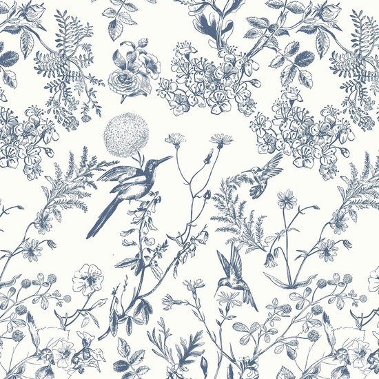 Unyqoos® Decoratief zelfklevend vinyl behang met bloemen en vogels voor huisdecoratie