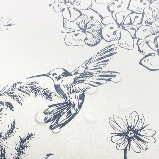 Unyqoos® Decoratief zelfklevend vinyl behang met bloemen en vogels voor huisdecoratie