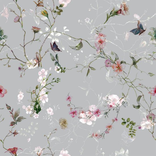 550x550-16089.jpg Unyqoos® Zelfklevend bloemenbehang met vintage vlinderpatroon voor elke ruimte