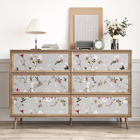550x550-16095.jpg Unyqoos® Zelfklevend bloemenbehang met vintage vlinderpatroon voor elke ruimte