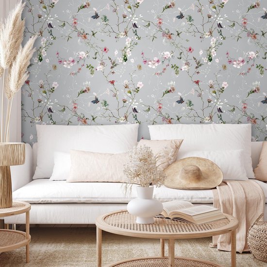 550x550-16096.jpg Unyqoos® Zelfklevend bloemenbehang met vintage vlinderpatroon voor elke ruimte