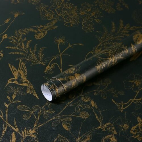550x550-16132.jpg Unyqoos® Waterdicht zelfklevend bloemenbehang met gouden accenten voor interieurdecoratie