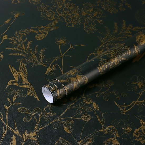 550x550-16132.jpg Unyqoos® Waterdicht zelfklevend bloemenbehang met gouden accenten voor interieurdecoratie