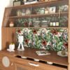 550x550-16138.jpg Unyqoos® Roodbruin zelfklevend vinylbehang met botanisch patroon voor diverse oppervlakken 44,5 cm × 7 m