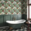 550x550-16141.jpg Unyqoos® Roodbruin zelfklevend vinylbehang met botanisch patroon voor diverse oppervlakken 44,5 cm × 7 m