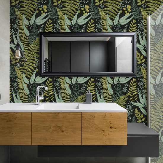550x550-16157.jpg Unyqoos® Zelfklevend tropisch behang met palmbladeren voor stijlvolle interieurvernieuwing