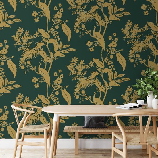 Unyqoos® Waterdicht zelfklevend behang met vogels en bladeren voor vintage decoratie 44 cm x 3 m