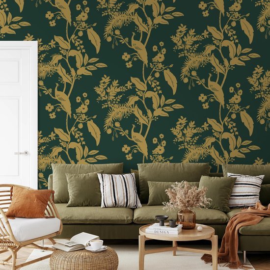 Unyqoos® Waterdicht zelfklevend behang met vogels en bladeren voor vintage decoratie 44 cm x 3 m