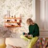 550x550-16210.jpg Unyqoos® Stijlvol bloemenbehang in crèmekleur voor diverse woonruimtes, groente-beige