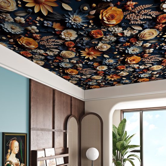 550x550-16221.jpg Unyqoos® Zelfklevende bloemenbehang met 3D-effect voor woonkamer en slaapkamer