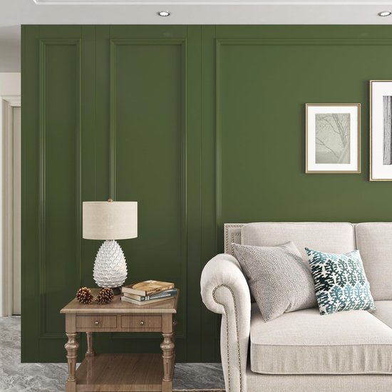 Unyqoos® Waterdichte Zelfklevende Olijfgroene Meubelfolie voor Woonkamer, Slaapkamer en Keuken 40 x 200 cm
