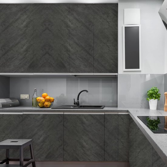Unyqoos® Hoogwaardige Zelfklevende Grijze Meubelfolie in Betonlook voor Diverse Oppervlakken