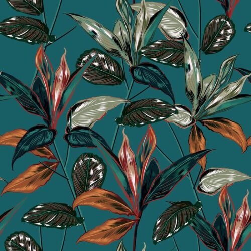 Unyqoos® Waterdicht Jungle Bladeren Behang voor Slaapkamer en Badkamer Muurdecoratie