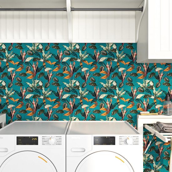 550x550-16276.jpg Unyqoos® Waterdicht Jungle Bladeren Behang voor Slaapkamer en Badkamer Muurdecoratie