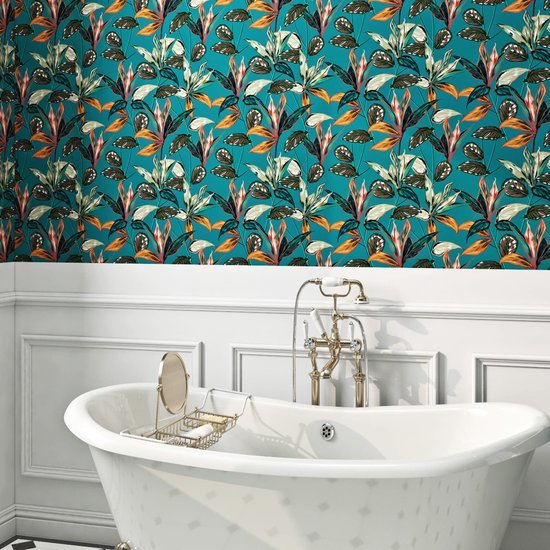 550x550-16277.jpg Unyqoos® Waterdicht Jungle Bladeren Behang voor Slaapkamer en Badkamer Muurdecoratie