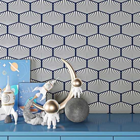 550x550-16287.jpg Unyqoos® Verwijderbaar en afwasbaar zelfklevend behang met geometrisch patroon