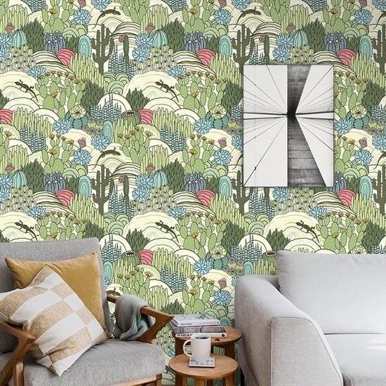 550x550-16347.jpg Unyqoos® Decoratieve zelfklevende vinyl behangrol met botanisch patroon voor elke ruimte