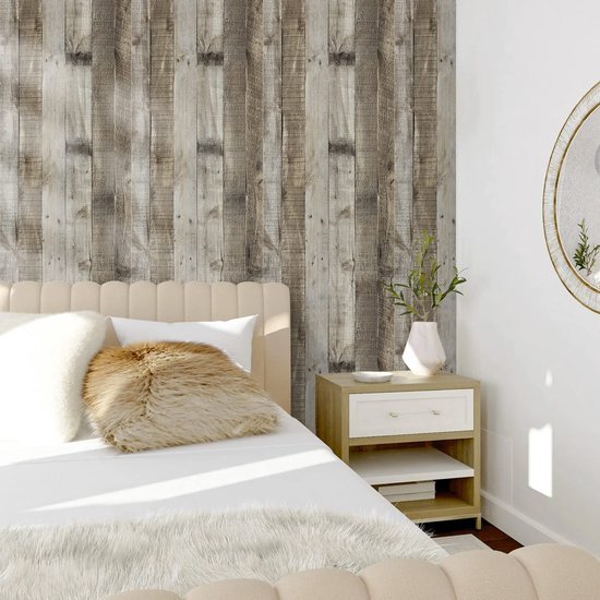 Unyqoos® Zelfklevende houtlook folie voor meubels en muren, waterdicht en krasbestendig 90 x 300 cm