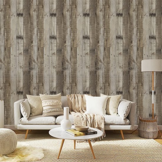Unyqoos® Zelfklevende houtlook folie voor meubels en muren, waterdicht en krasbestendig 90 x 300 cm