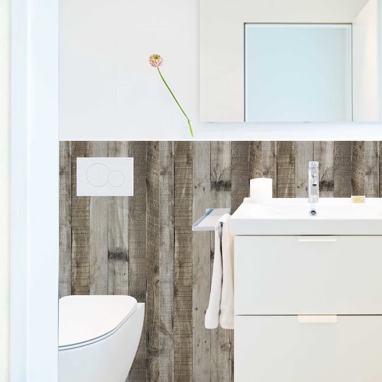 Unyqoos® Zelfklevende houtlook folie voor meubels en muren, waterdicht en krasbestendig 90 x 300 cm