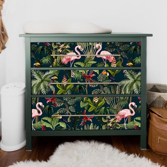 550x550-16387.jpg Unyqoos® Tropisch junglebehang met dieren en bloemen voor een exotische sfeer