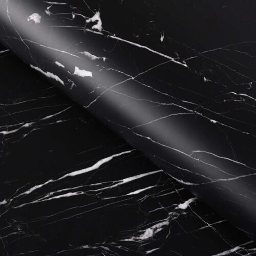 Unyqoos® Zelfklevende Zwart Marmerlook Folie voor Meubels en Wanden - 30 cm x 5 m