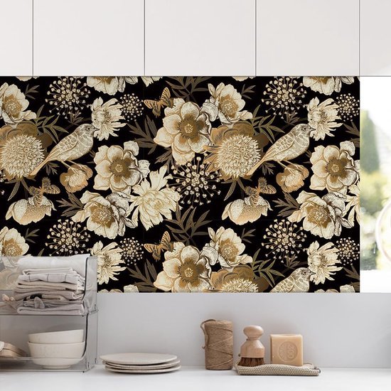550x550-16403.jpg Unyqoos® Decoratief vinylbehang met zonnebloem- en kipdesign voor elke kamer