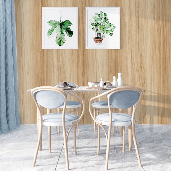 Unyqoos® Gele zelfklevende houtlook meubelfolie voor veelzijdige interieurdecoratie, 40 x 500 cm