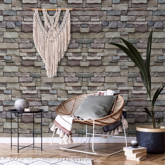 550x550-16456.jpg Unyqoos® Zelfklevend vinyl behang met steenlook voor diverse interieurstijlen 45 x 300 cm