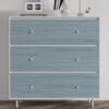 Unyqoos® Zelfklevend Houtlook Behang in Elegante Blauw Tinten voor Meubelrenovatie