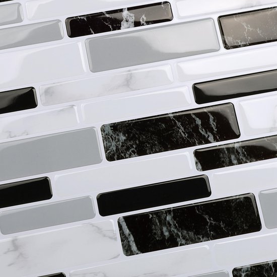 Unyqoos® Zelfklevende grijze marmerlook tegelstickers voor badkamer en keuken