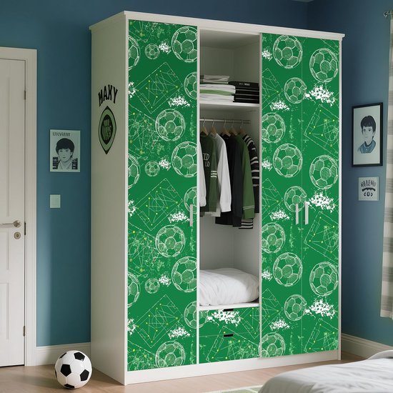 Unyqoos® Waterdicht zelfklevend vinyl behang met voetbalpatroon voor kinderkamer