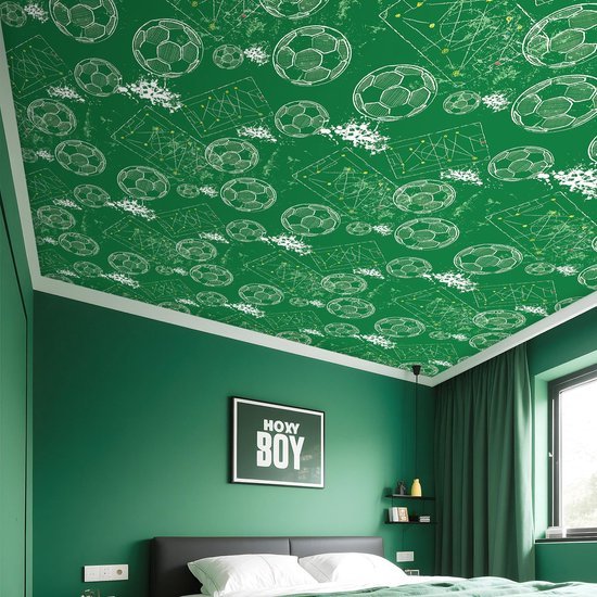 Unyqoos® Waterdicht zelfklevend vinyl behang met voetbalpatroon voor kinderkamer