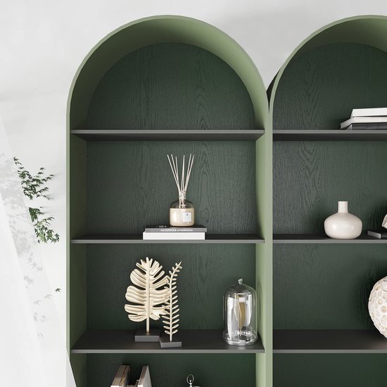 Unyqoos® Donkergroene Zelfklevende Houtlook Folie voor Meubels en Wanden, 40 cm x 300 cm