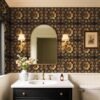 550x550-16578.jpg Unyqoos® Zelfklevend bloemenbehang met goud en zwart voor luxe interieur