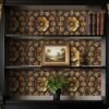 550x550-16579.jpg Unyqoos® Zelfklevend bloemenbehang met goud en zwart voor luxe interieur