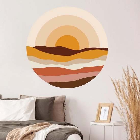 550x550-16580.jpg Unyqoos® Zelfklevende Boho Muurstickers met Zon en Cirkels voor Kinderkamer Decoratie