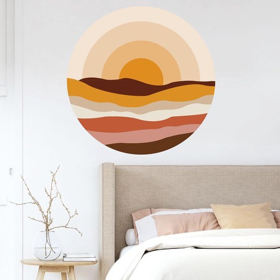 550x550-16582.jpg Unyqoos® Zelfklevende Boho Muurstickers met Zon en Cirkels voor Kinderkamer Decoratie