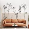 Unyqoos® Grote Zwarte Bloemen Muursticker voor Elegante Woonkamer en Slaapkamer Decoratie, zwart